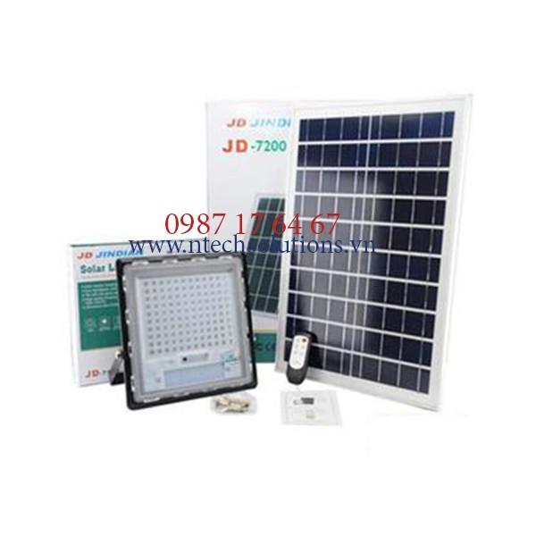 Đèn Pha Chống Lóa Cao Cấp Năng Lượng Mặt Trời mã JD-7200 Công Suất 200W - Khung Nhôm nguyên khối