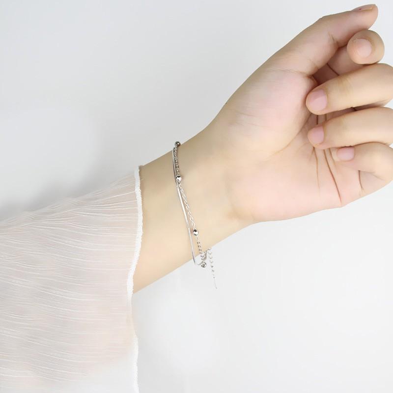 Lắc Tay Bạc Hạt Bi Xinh Bảo Ngọc Jewelry L1781