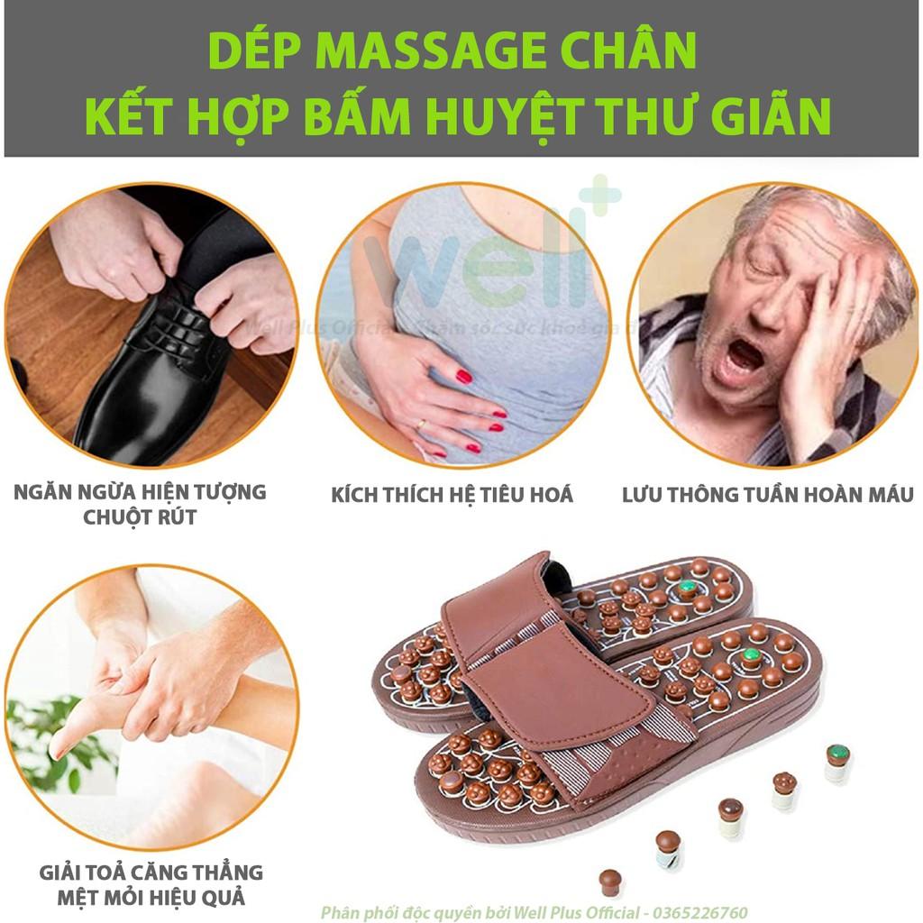 Dép Massage Chân Đi Trong Nhà Kết Hợp Bấm Huyệt Thư Giãn Giảm Căng Thẳng