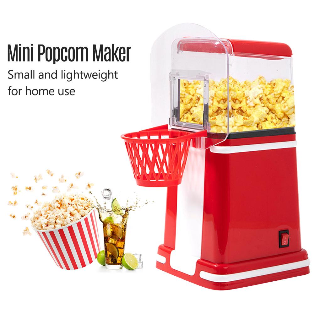 Popcorn Maker Home Popcorn Making Machine 1200W High Power Small Corn Extruder Basketball Hoop Electric Popcorn Machine