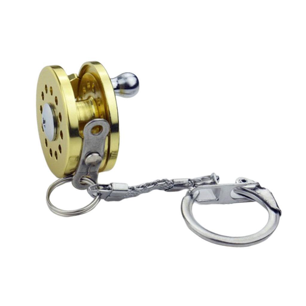 Aluminum Alloy Key Mini Fishing Chains Pendant Decoration Gold