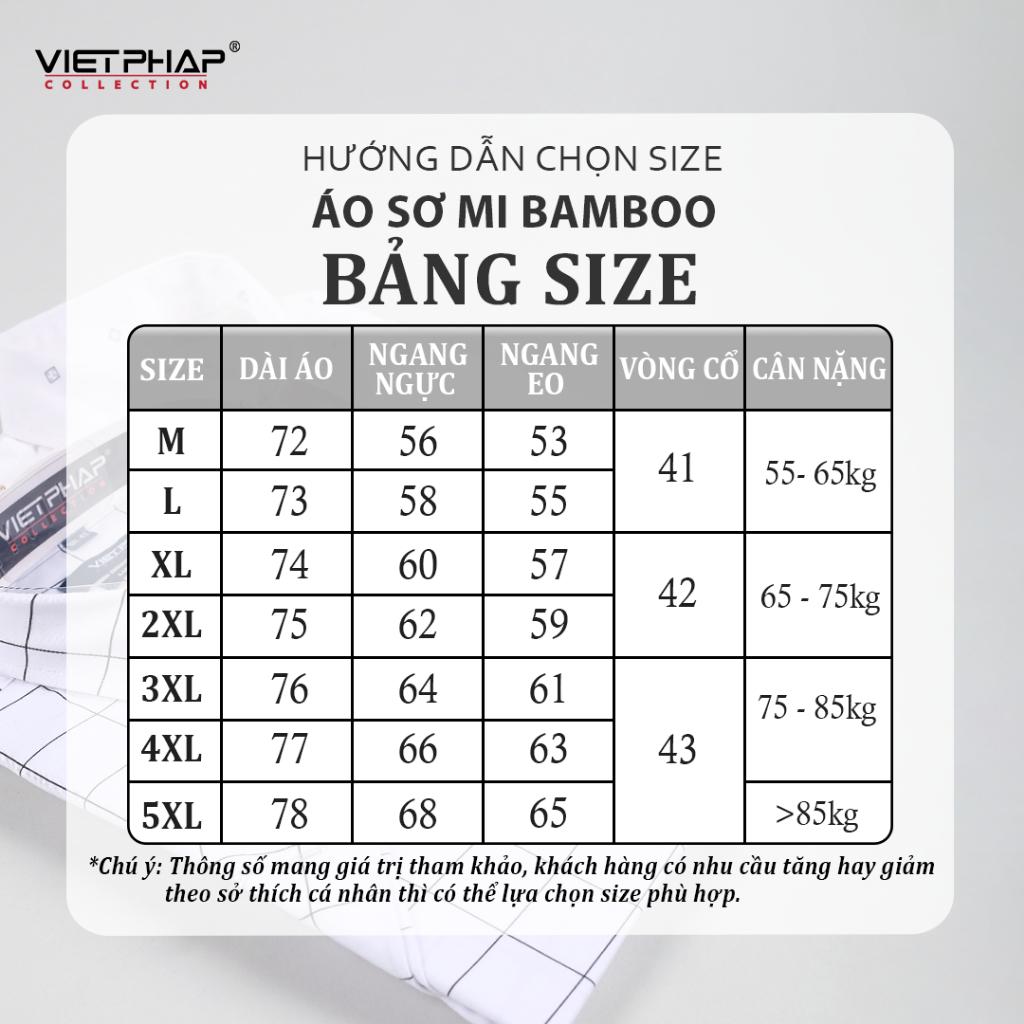 Áo Sơ Mi Bamboo ngắn tay nam VIỆT PHÁP / Form Luxury / Chất liệu sợi tre Cao Cấp thoáng mát, thấm hút mồ hôi tốt 32767