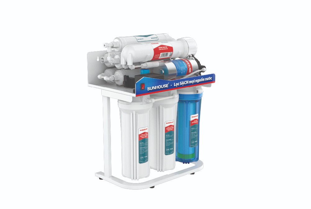 Máy lọc nước R.O không vỏ Sunhouse SHA88512KV, Bộ 6 lõi, lọc sạch nước, bổ sung khoáng chất, Màng lọc R.O Hàn Quốc, Bảo hành 2 năm tại nhà trên toàn quốc- hàng chính hãng