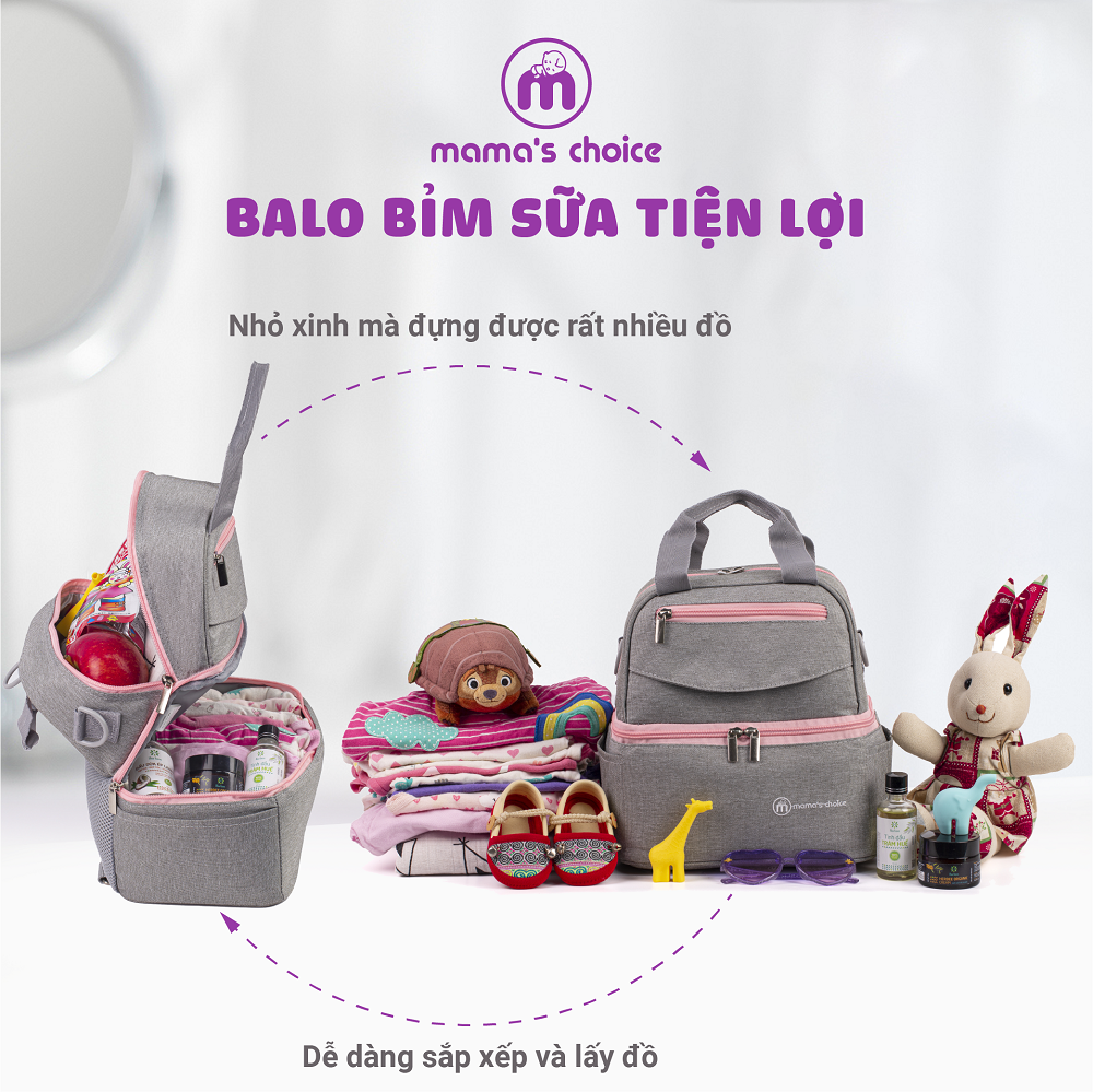 Hút Sữa Di Chuyển Mama’s Choice, Combo Thiết Kế Nhỏ Gọn, Hút Sữa Mọi Lúc Mọi Nơi, Bảo Quản Sữa Mẹ Lên Đến 14 Tiếng