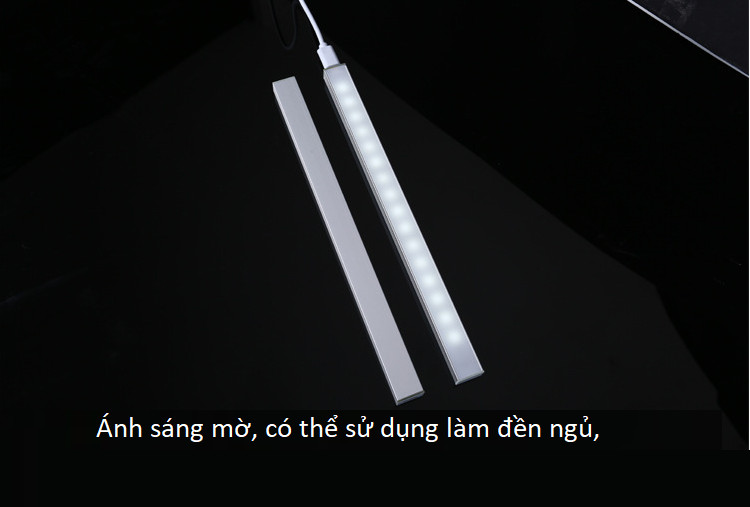 Đèn led sáng trắng tiết kiệm điện dán tủ, tường, cầu thang đa năng cắm cổng USB, cảm ứng chạm cao cấp 2801 (Tặng nút kẹp giữ dây điện- giao màu ngẫu nhiên)