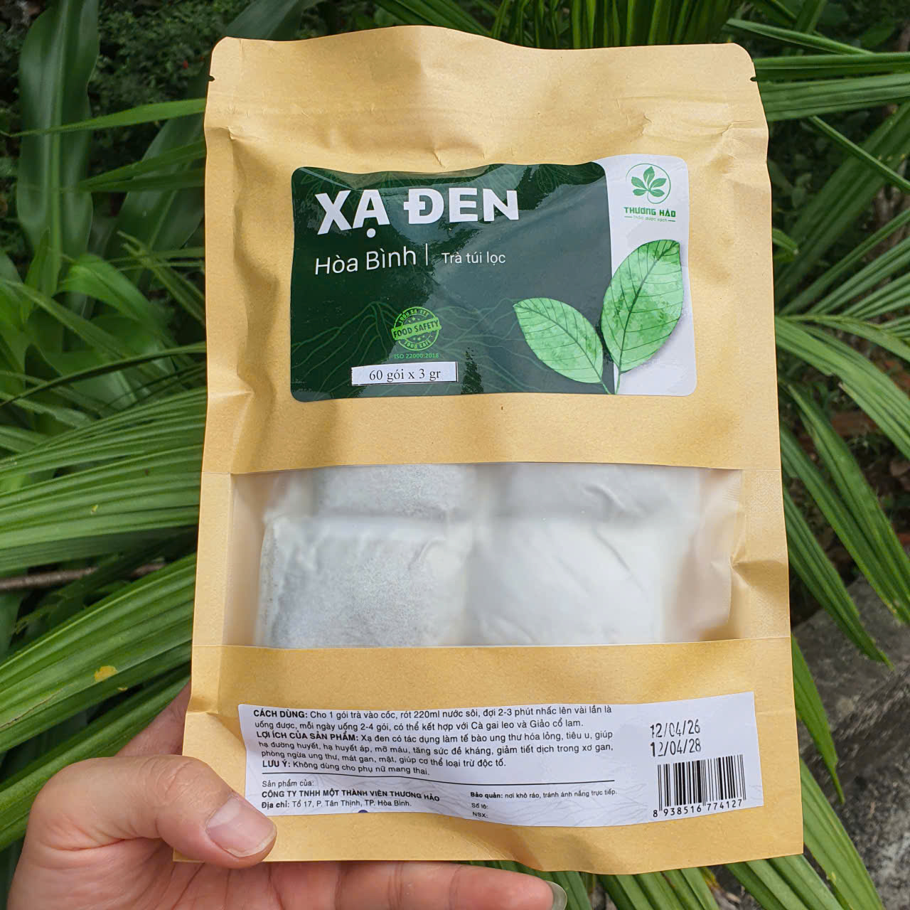 Túi 60 gói trà túi lọc Xạ Đen Hòa Bình