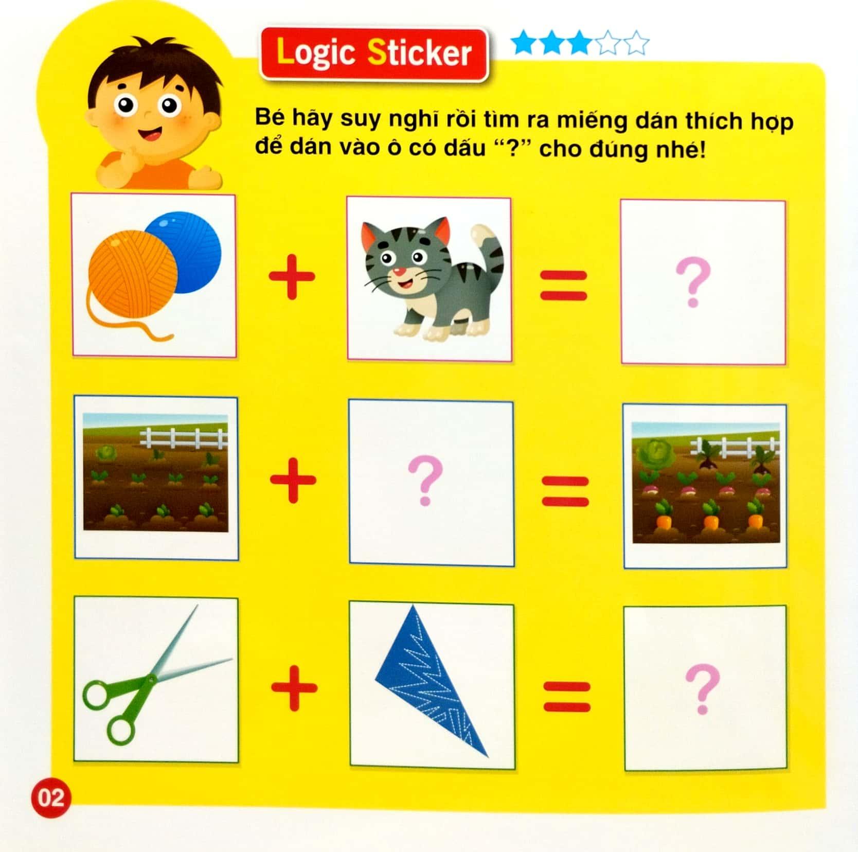 Logic Sticker For Kids - Dán Hình Phát Triển Tư Duy Cho Bé - Quyển 4 (Dành Cho Trẻ 2-8 Tuổi)