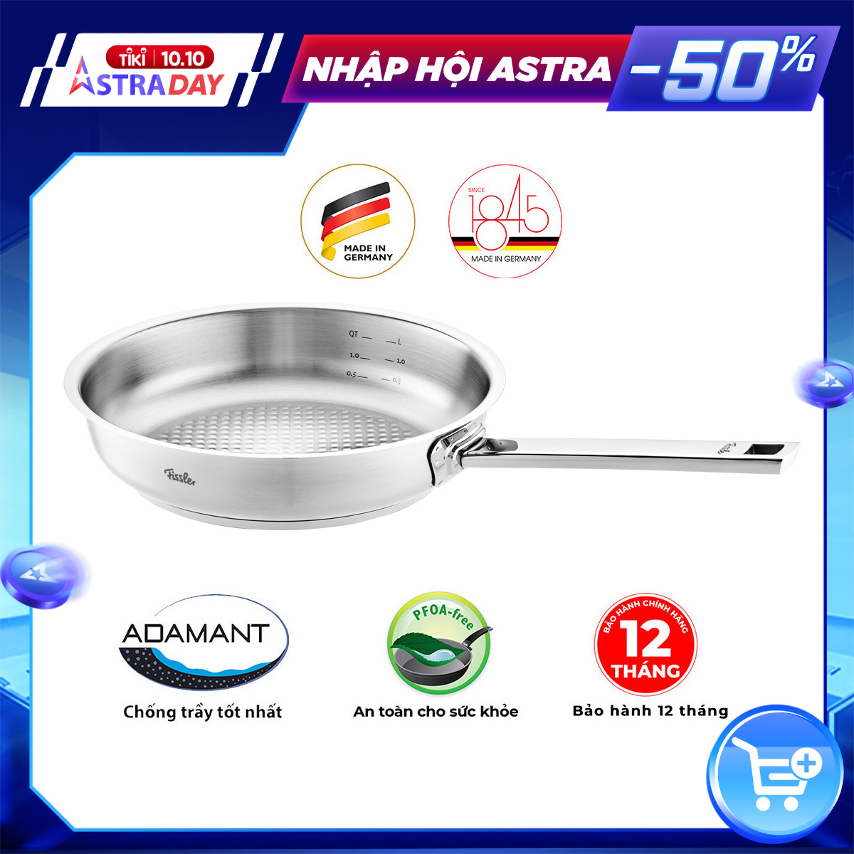 Chảo inox Fissler Original Pro size 28cm Hàng chính hãng