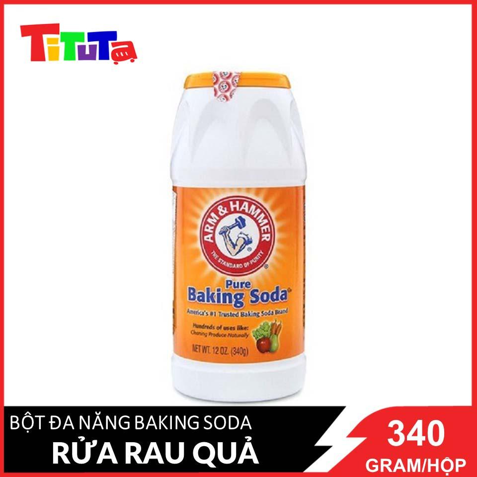 Bột Rửa Rau Quả Đa Năng Baking Soda Arm&amp;Hammer Pure Baking Soda 340g/hủ