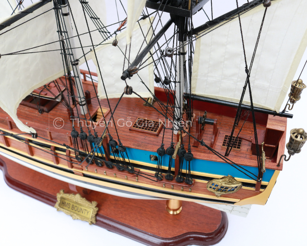 Mô Hình Thuyền Gỗ Phong Thủy Dạng Thuyền Cổ HMS BOUNTY PAINT Chính Hãng Hàng Xuất Khẩu Chất Lượng Cao