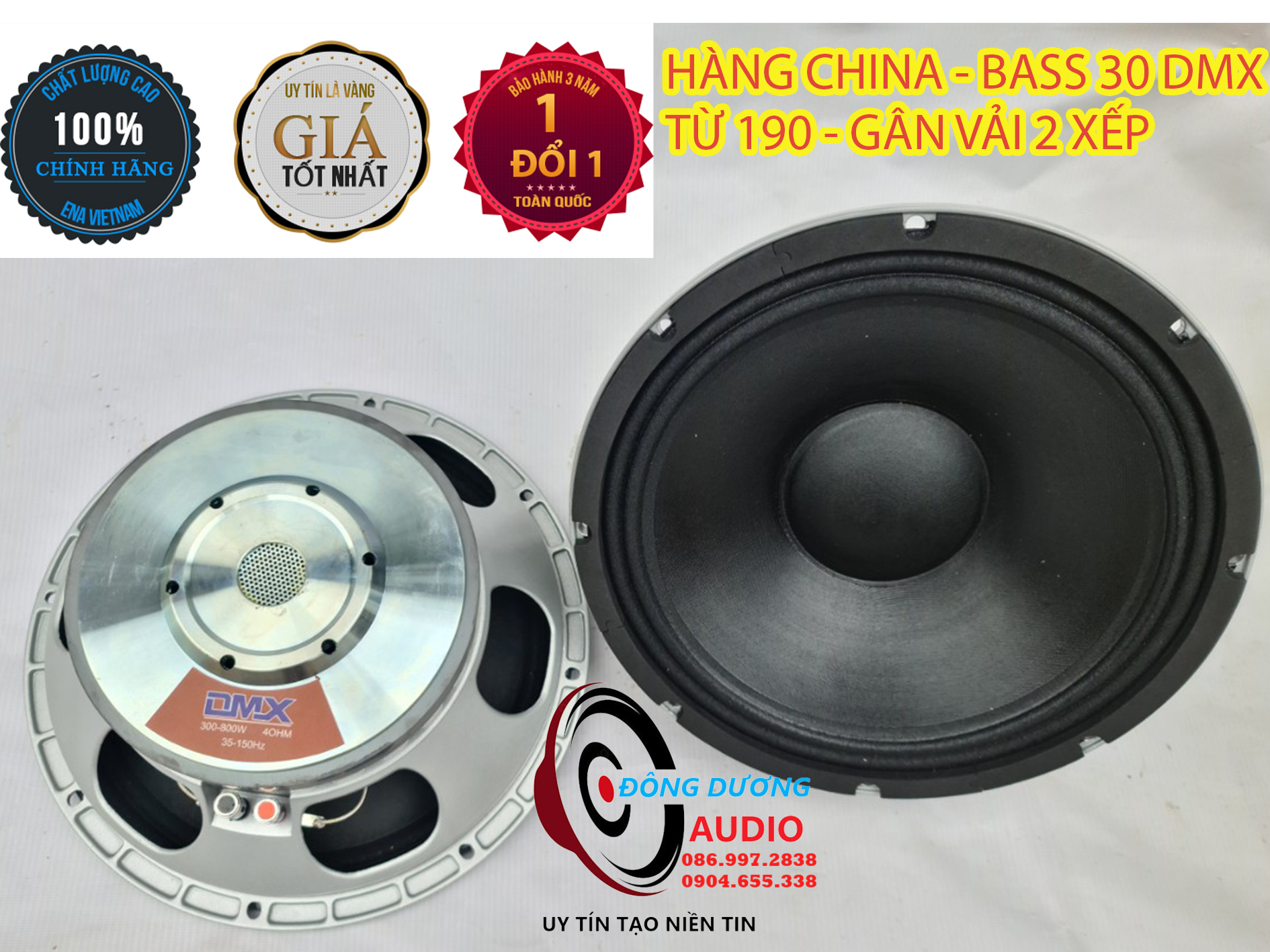 BASS 30 DMX PRO TỪ 190 COIL 76 GÂN VẢI 2 XẾP MÀNG CHỐNG THẤM - XƯƠNG NHÔM - TIẾNG CỰC SÁNG