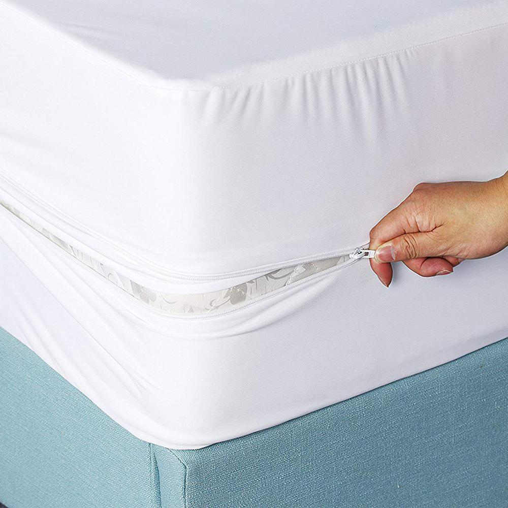 Dây Kéo 6 Mặt Chống Thấm Nước Bảo Vệ Nệm Có Dây Kéo Giường Trang Bị Tấm Trải Giường Tất Cả Các Vòng Bảo Vệ Đơn Đôi