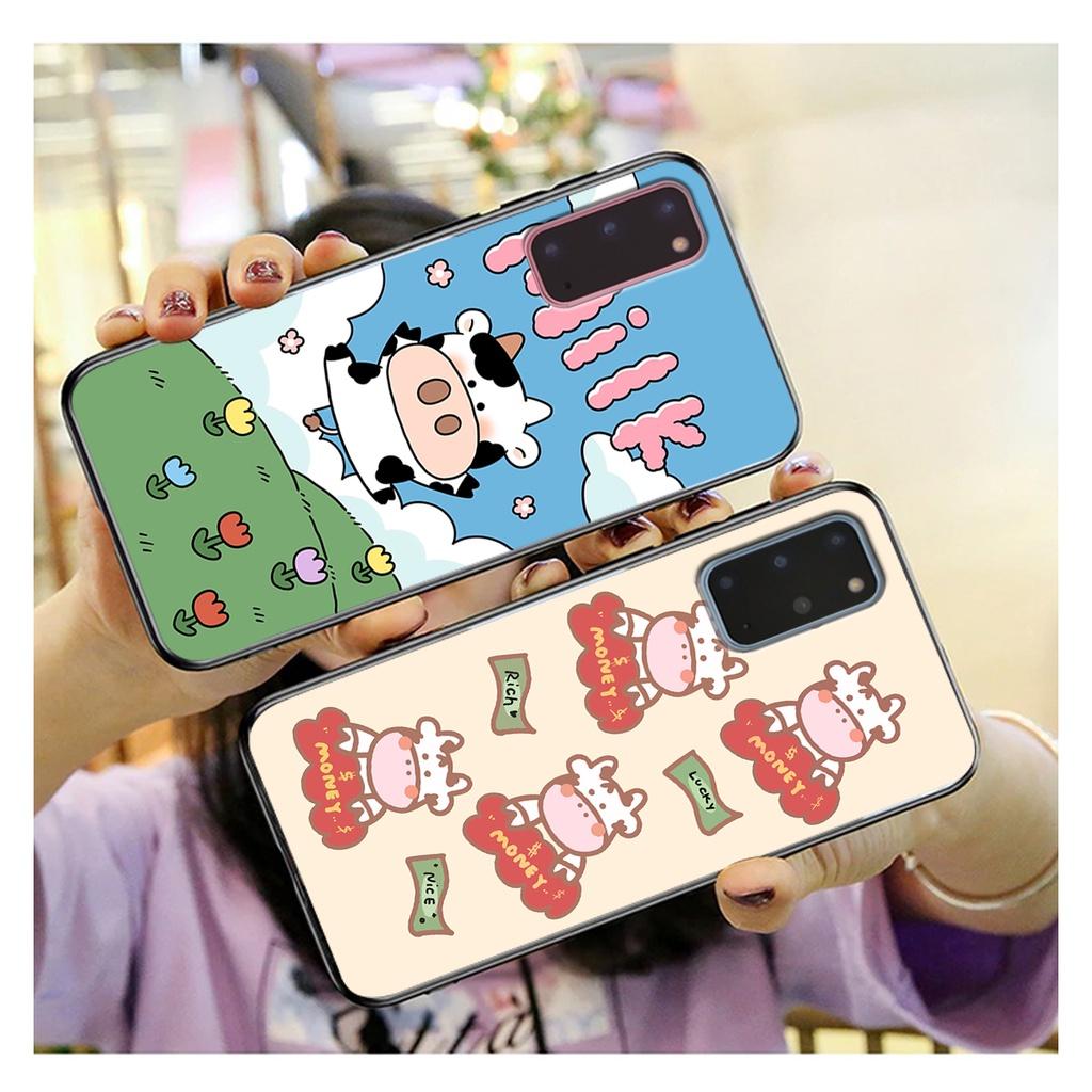 Ốp Dành Cho Samsung S20_S20Fe_S20 Plus_S20 Ultra In Hình Bò Sữa Cute, Nhiều Màu Sắc Mới P3