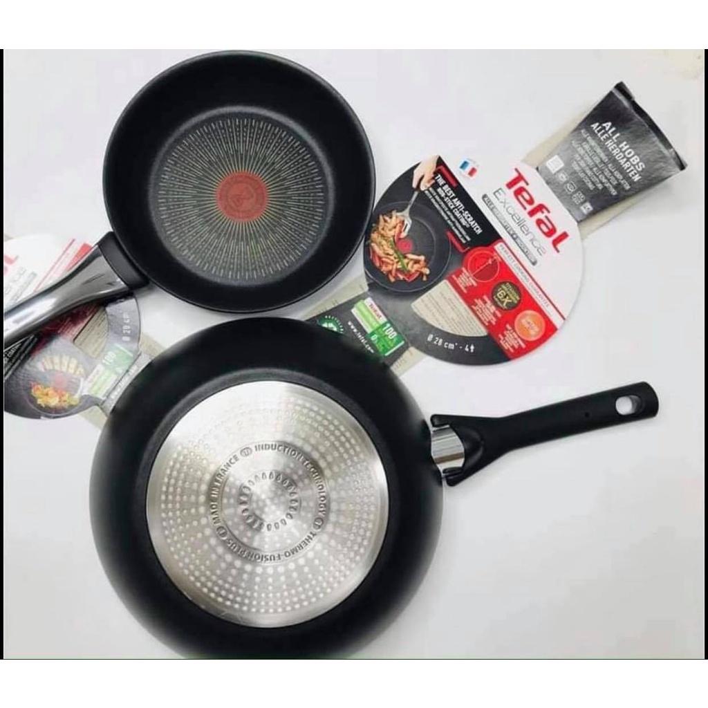 Chảo Chiên Rán Chống Dính Tefal Excellence, Đường Kính 20-24-28cm, Dẫn Nhiệt Tốt, Dùng Cho Mọi Loại Bếp, Made In France