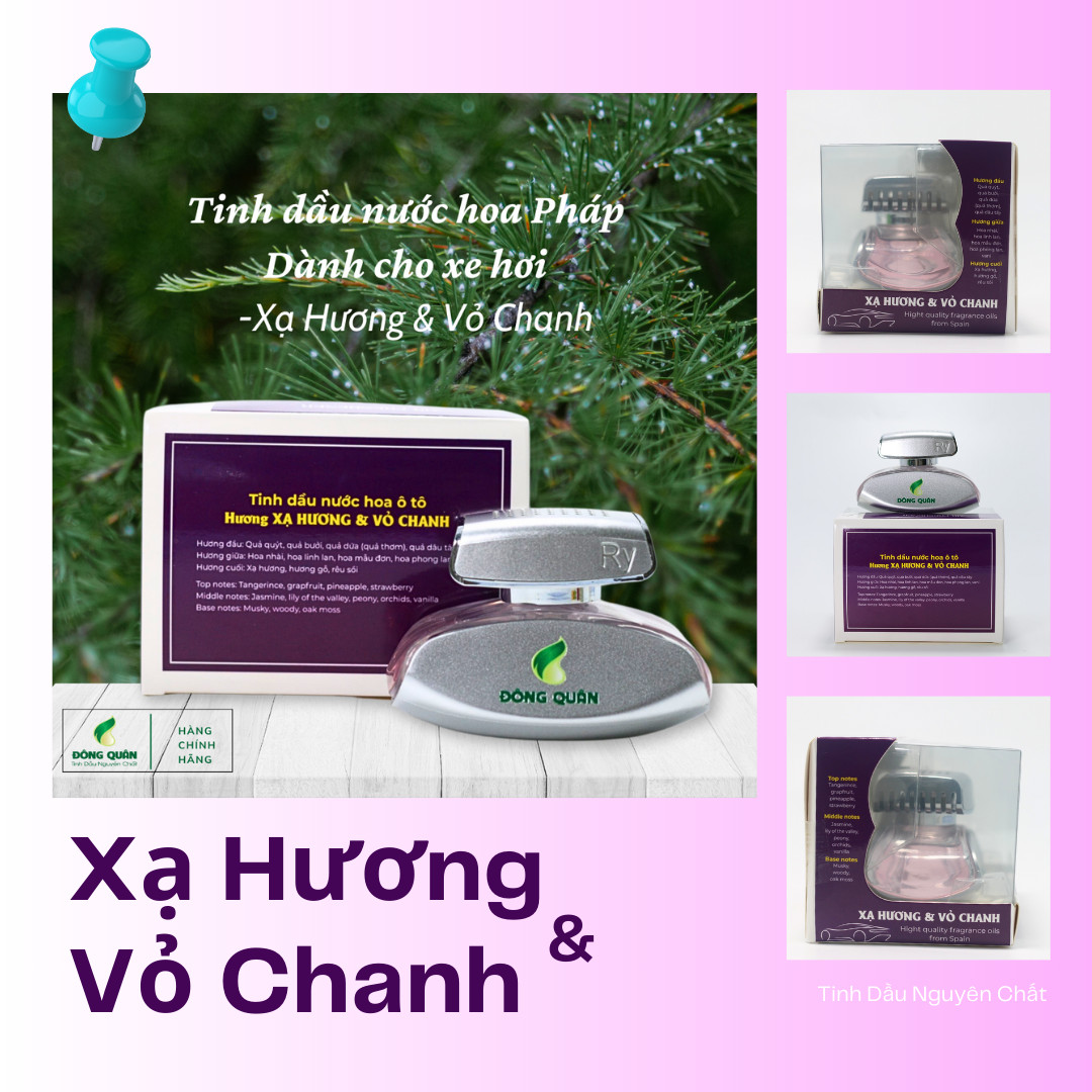 Nước Hoa Ô Tô Cao Cấp Đông Quân Với Hương Thơm Tinh Tế, Sang Trọng Từ Tinh Dầu Nước Hoa Pháp Và Tây Ban Nha, Chai 55ml