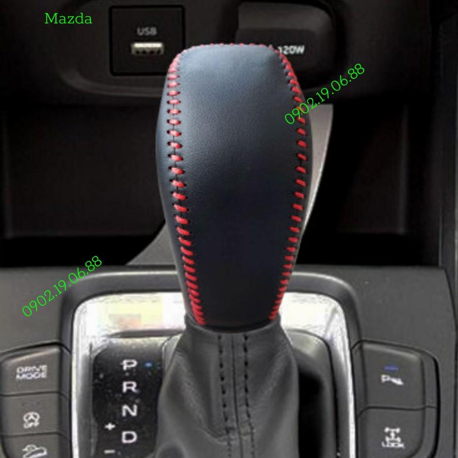 Bọc cần số da bò nhập khẩu cho xe Mazda