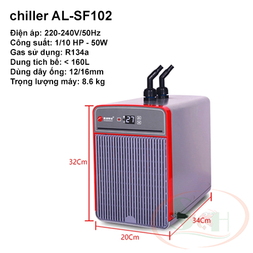 Máy lạnh chiller Aoling AOL AL Z1, Z2, SF102 làm mát nước bể cá tép thủy sinh