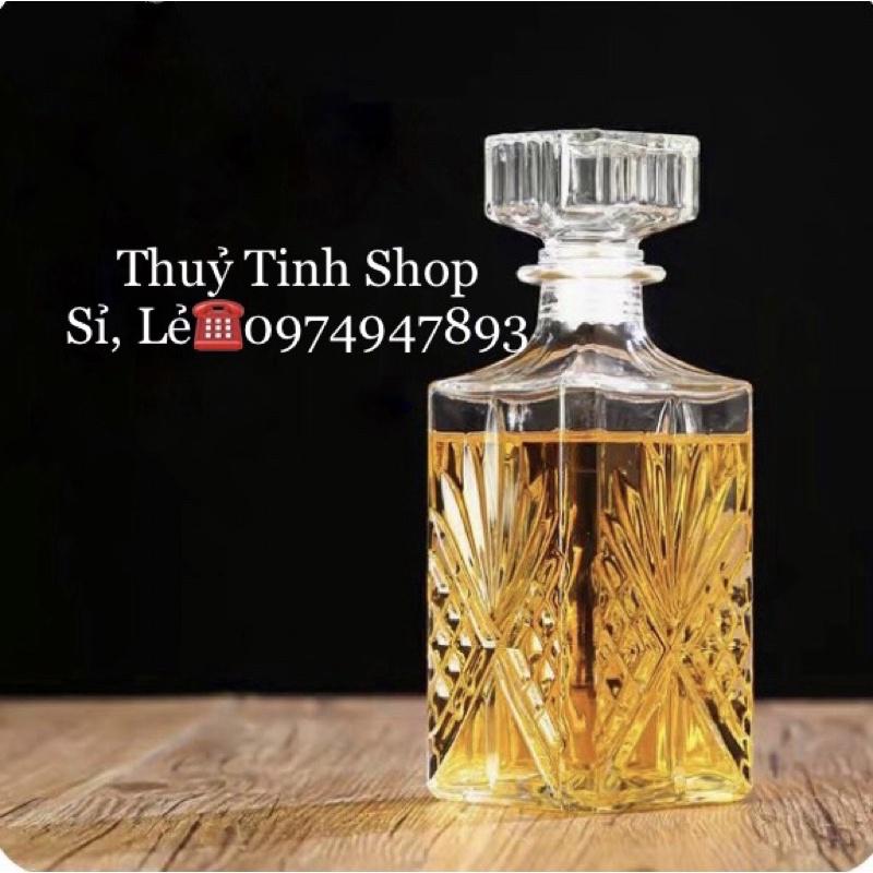 Bình, Chai Đựng Rượu Thuỷ Tinh Cao Cấp 1000ml Mẫu số 10