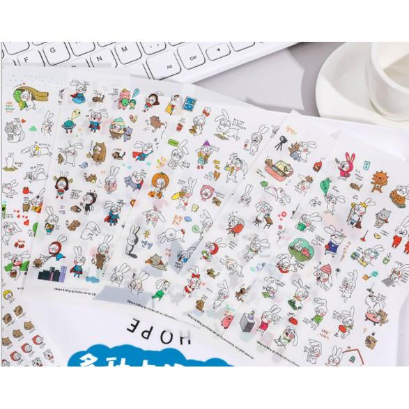 Set 6 tấm Sticker dán hình mẫu mới - siêu đẹp