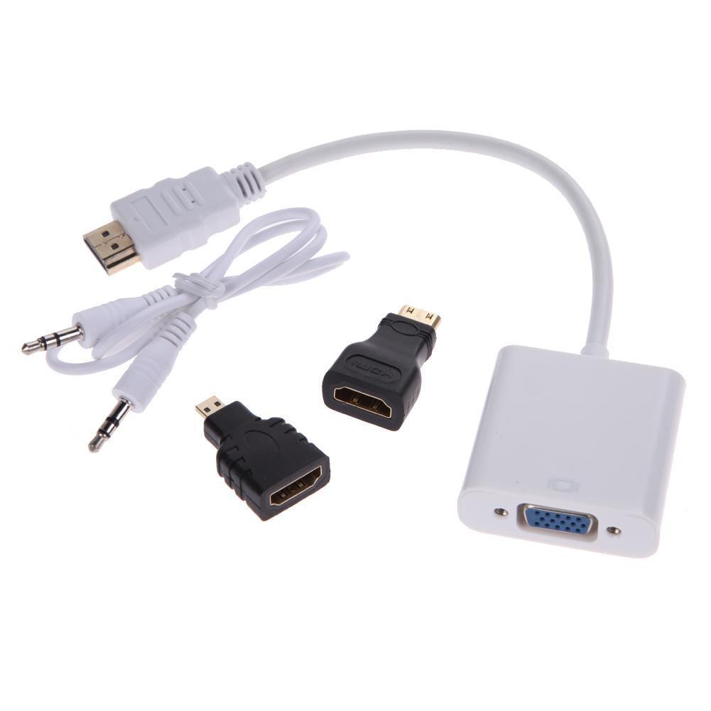 Cáp chuyển đổi từ cổng mini HDMI / Mini HDMI sang cổng VGA có cổng Audio