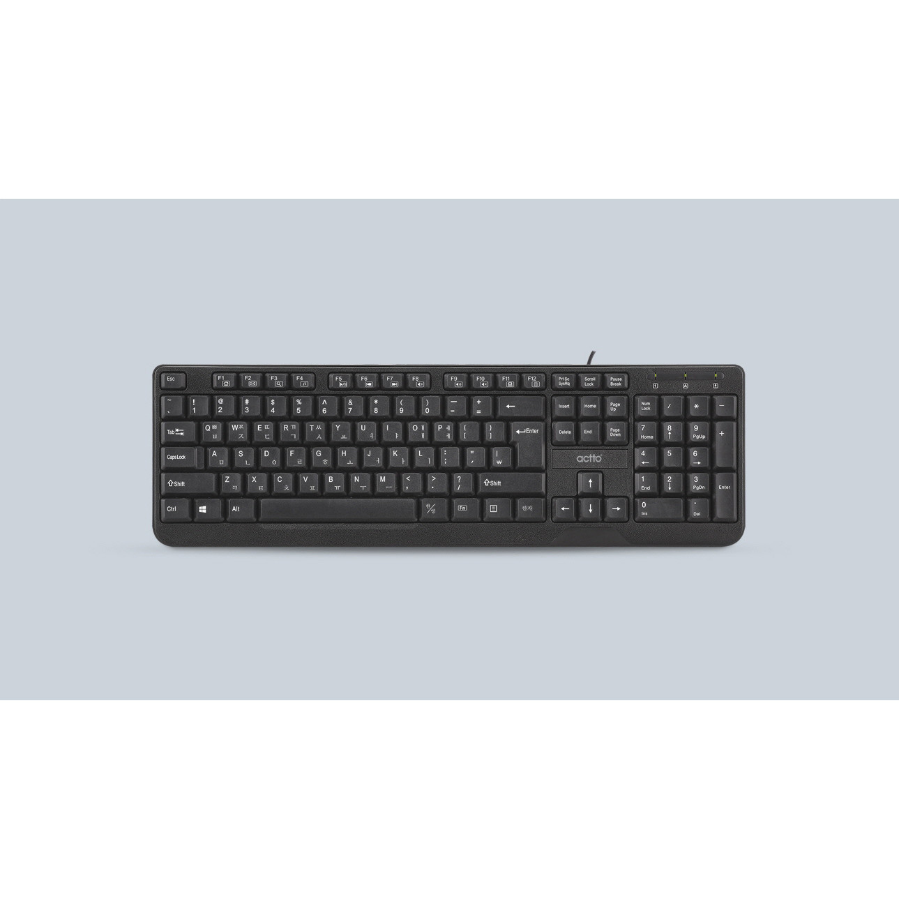 Bàn phím có dây văn phòng 104 phím tiêu chuẩn - Base Keyboard Actto KBD-38 - Hàng chính hãng