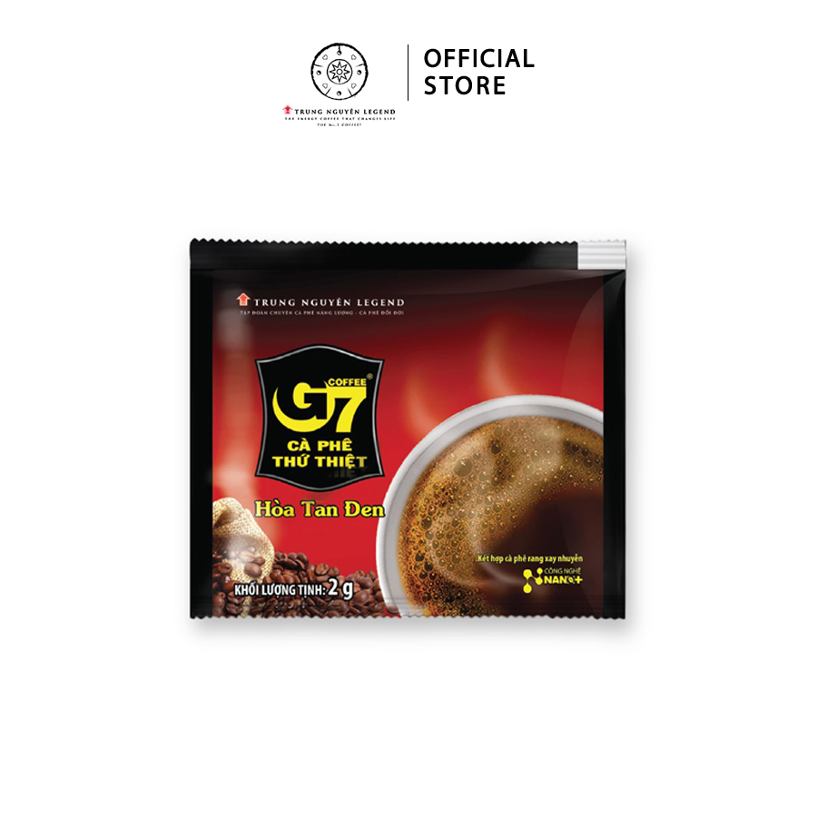 Trung Nguyên Legend - Cà phê G7 hòa tan đen ( không đường) - hộp 15 gói 2gr