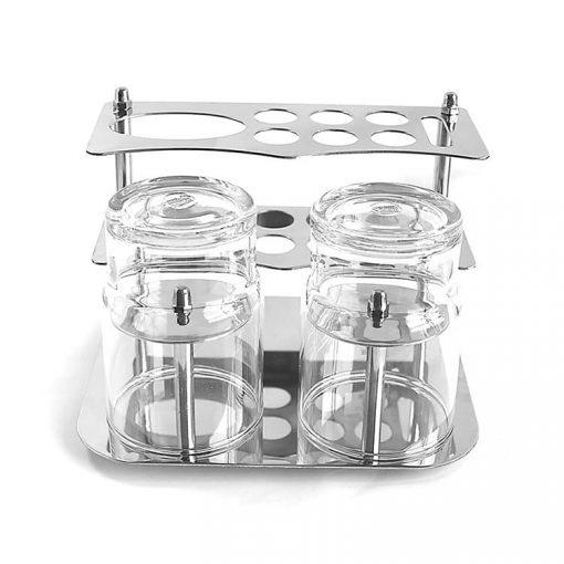 Kệ cốc bàn chải DM inox 304 tặng kèm 2 cốc, kệ inox 304, kệ kem đánh răng inox 304