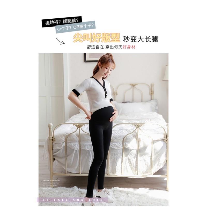 quần legging thun mềm mát nhẹ cho mẹ bầu( ảnh thật)