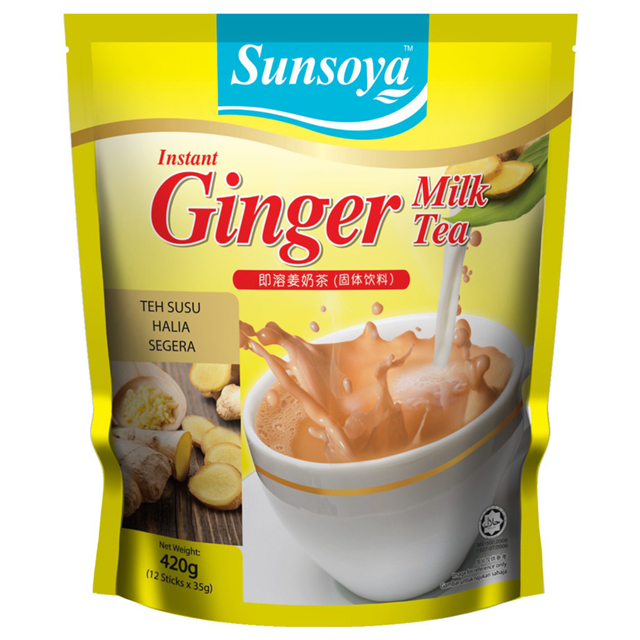 Trà sữa gói Malaysia SunSoya/ Trà sữa hòa tan 3 trong 1/ Trà sữa nhập khẩu/ Trà sữa tự pha - Vị Gừng/ Ginger Milk tea