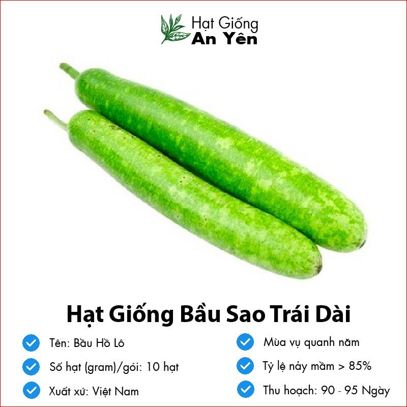 Hạt giống Bầu Sao trái dài thu hoạch sớm, dễ trồng, nảy mầm cao, sinh trưởng khoẻ