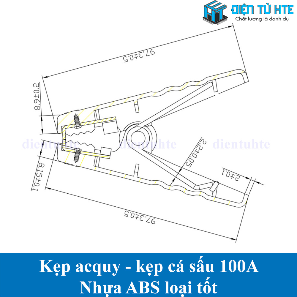 Kẹp cá sấu - Kẹp ắc quy 100A loại tốt