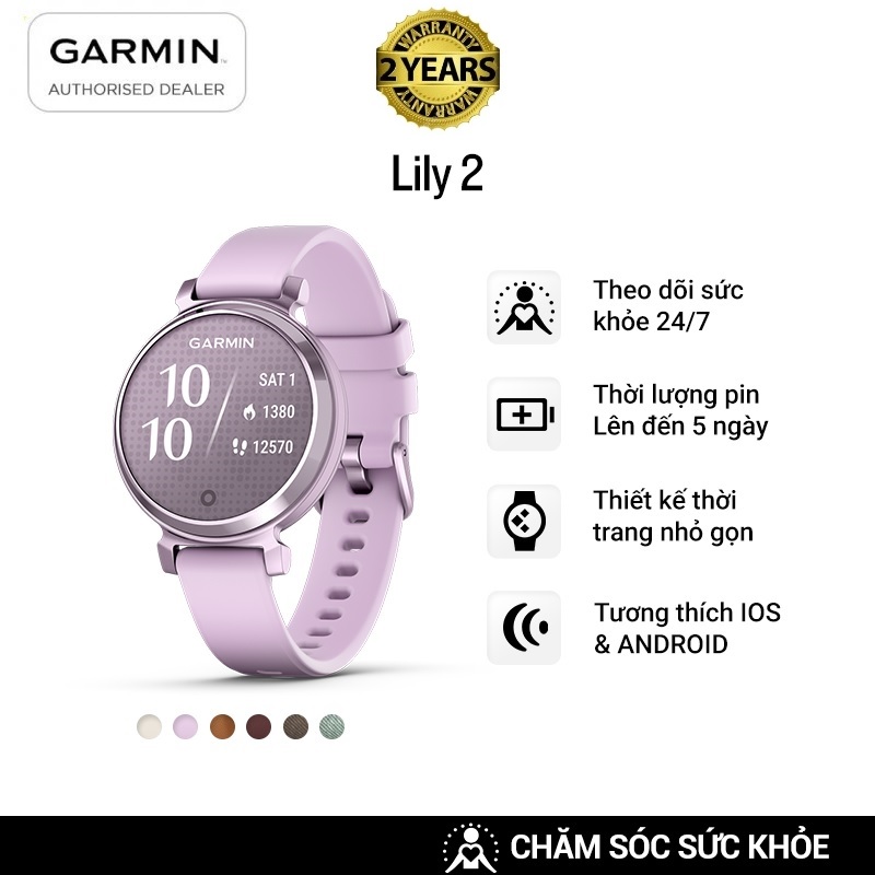 Đồng hồ thông minh Garmin Lily 2/Lily 2 Classic - Hàng chính hãng