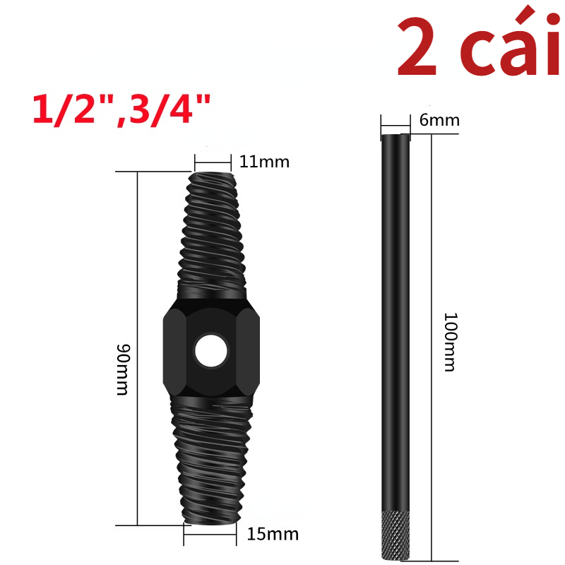 Bộ 6 Dụng Cụ Tháo Bu Lông Vặn Vít Bị Gãy Bộ Dụng Cụ Tháo Mũi Khoan Dễ Dàng 3-22Mm