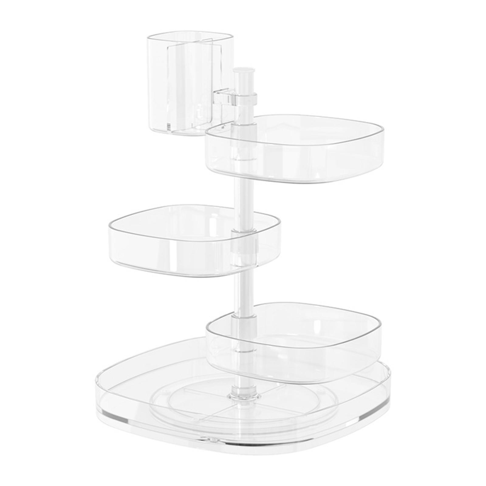Makeup Organizer Cosmetic Storage Display Case Adjustable Height Jewelry