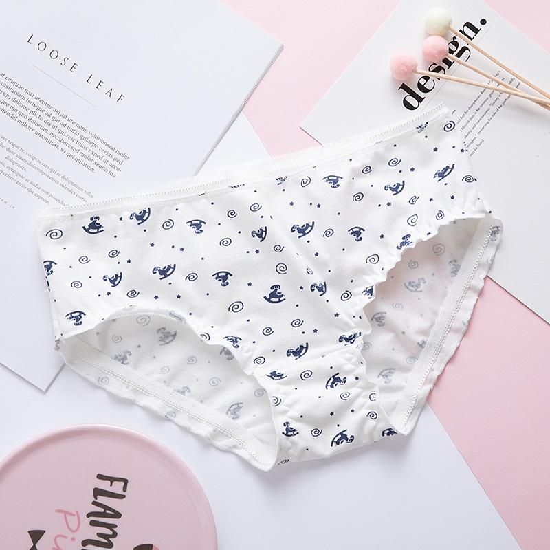 Set 5 quần lót cotton kháng khuẩn nữ họa tiết dễ thương QLN40