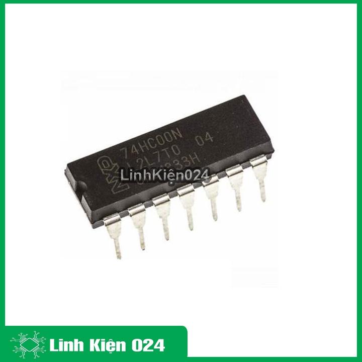 Ic chức năng 74HC00 chân cắm DIP14