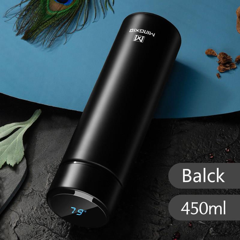 450Ml Thông Minh Màn Hình Hiển Thị Nhiệt Độ Thép Không Rỉ Giữ Nhiệt Chân Không Cốc Cà Phê Du Lịch Thể Thao Di Động Bình Nước Giữ Nhiệt Màu