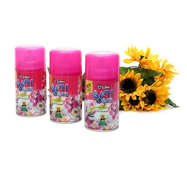 Combo máy xịt phòng tự động kèm chai xịt phòng cao cấp Sandokkaebi Korea 300ml (Màu máy xịt và mùi hương ngẫu nhiên)