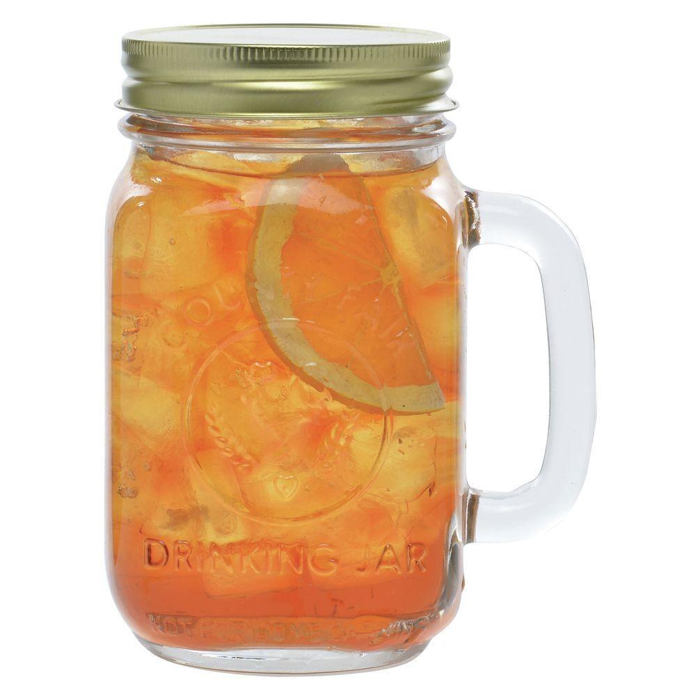 Ly thủy tinh tay cầm nắp vặn 450ml - SAPATA