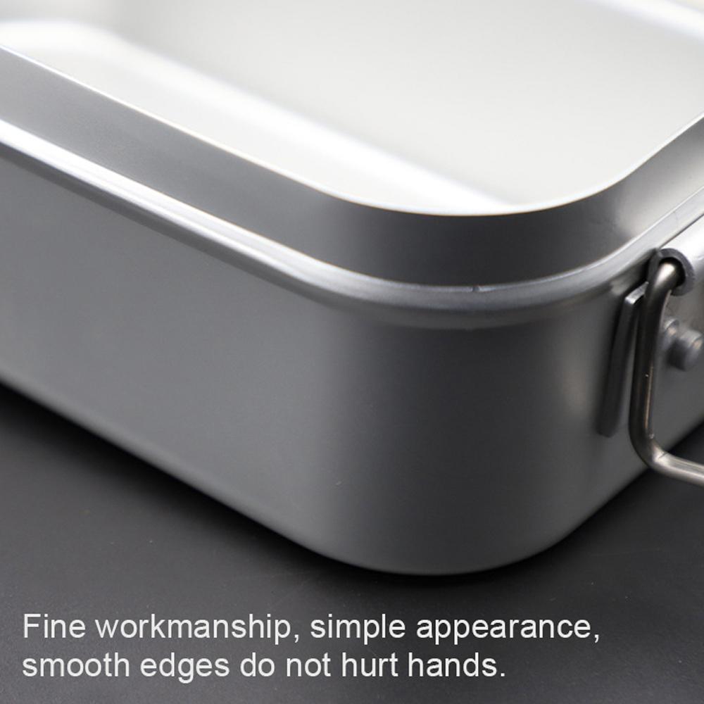 Portable Aluminum Alloy Lunch Box Outdoor Camping Picnic Travel Food Storage Containers Hot-proof Handle Lunchbox Mini Mess Tin
