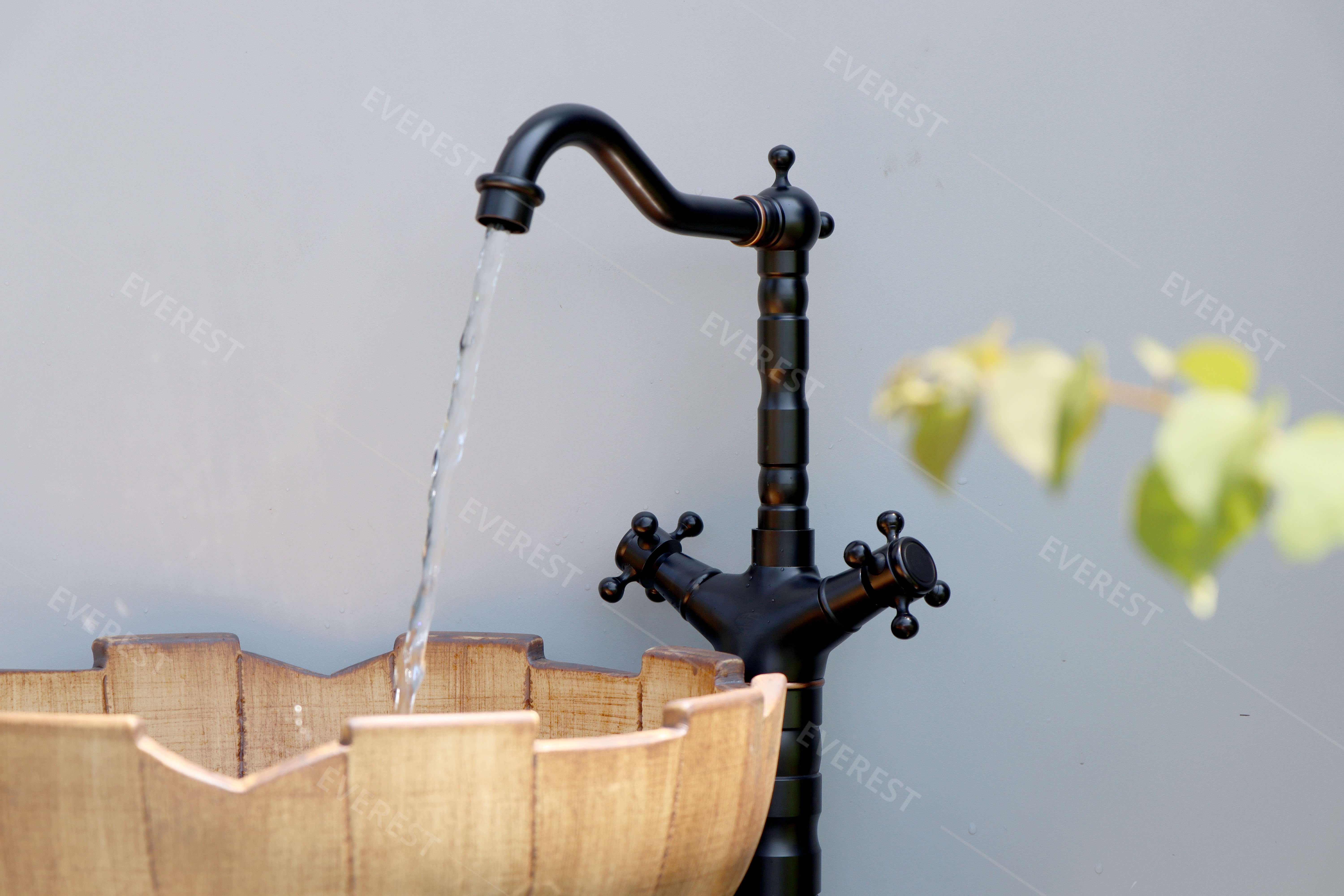 Vòi rửa lavabo đồng đen EVEREST EV-VĐ32