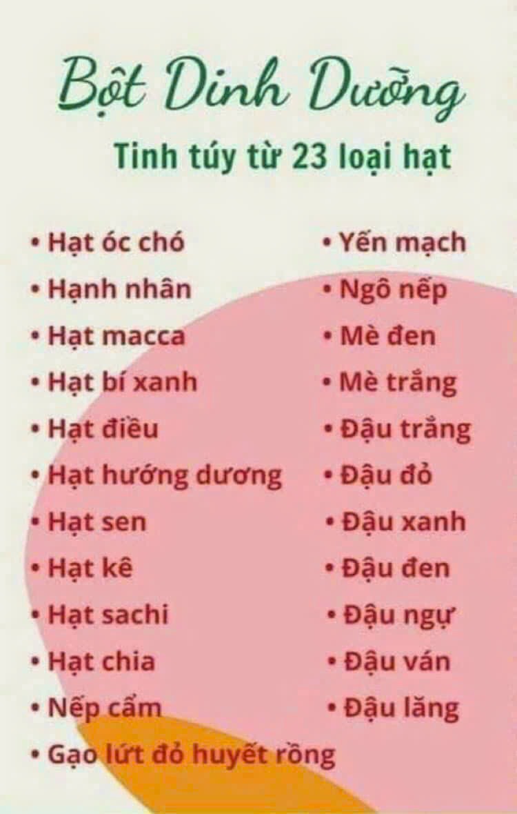 Bột ngũ cốc dinh dưỡng cao cấp làm từ 23 loại đậu hạt, tốt cho người ốm, mẹ bầu và ăn kiêng