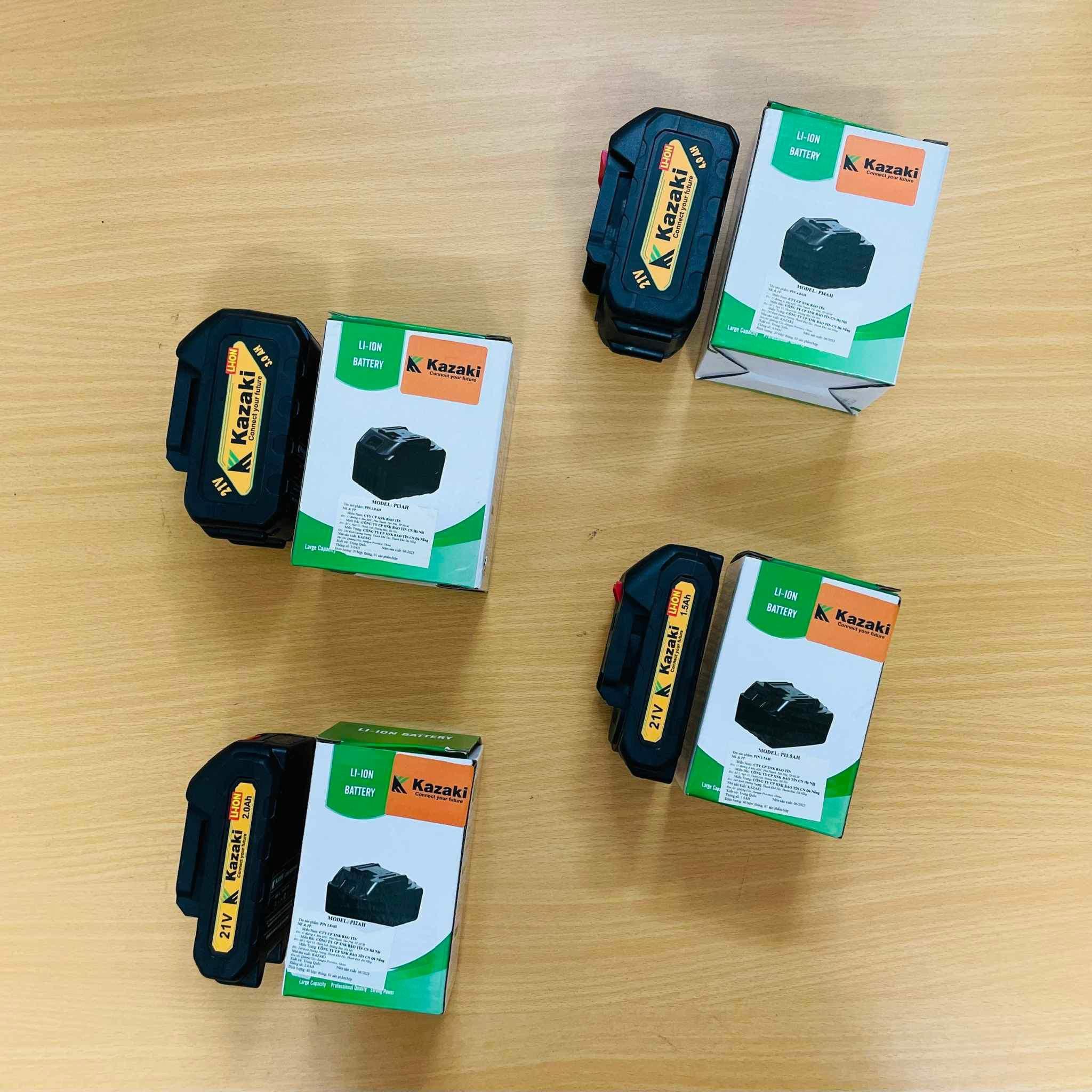 PIN 1.5AH, 2.0AH, 3.0AH, 4.0AH /21V KAZAKI - HÀNG CHÍNH HÃNG