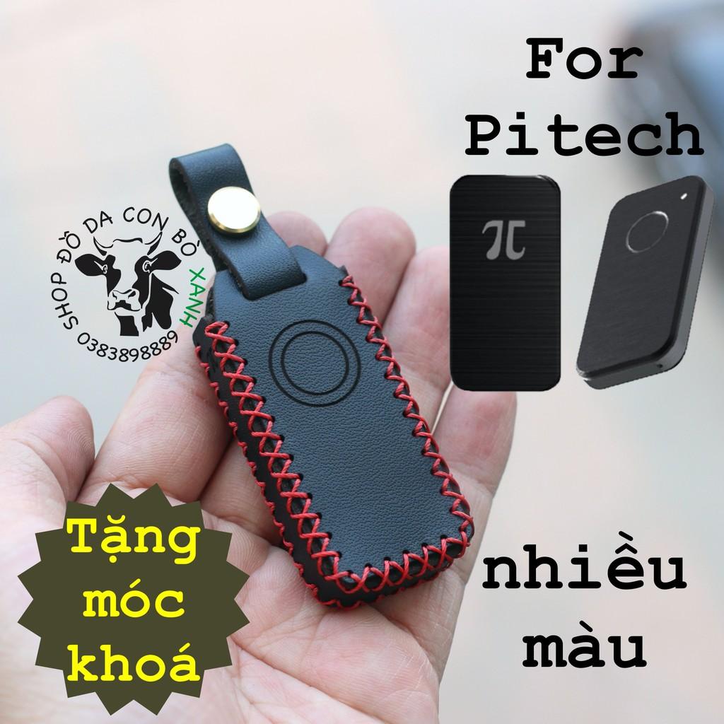 Bao da dành cho Chìa Khóa Remote Pitech chống trộm, keyfob Pi V1 và V2 handmade da thật