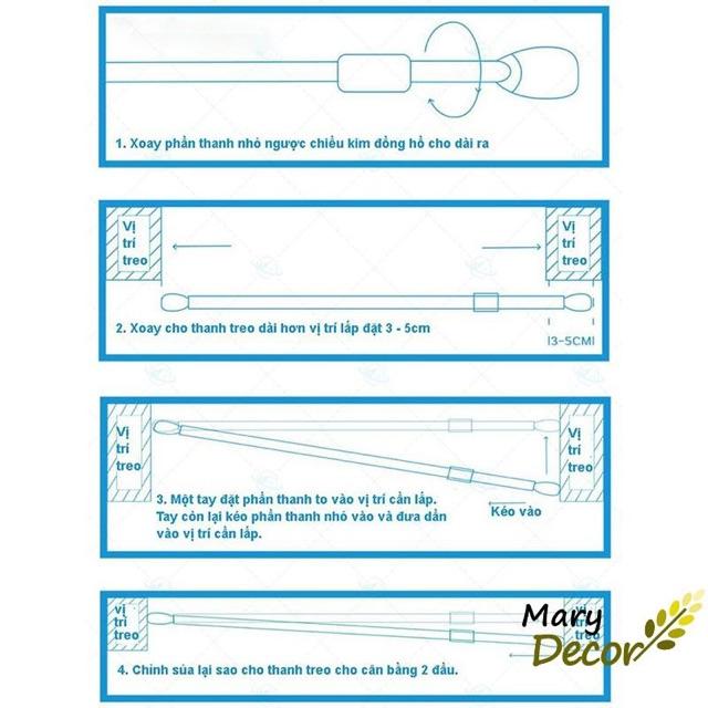Thanh treo rèm nhà tắm đa năng nhật bản TR-01