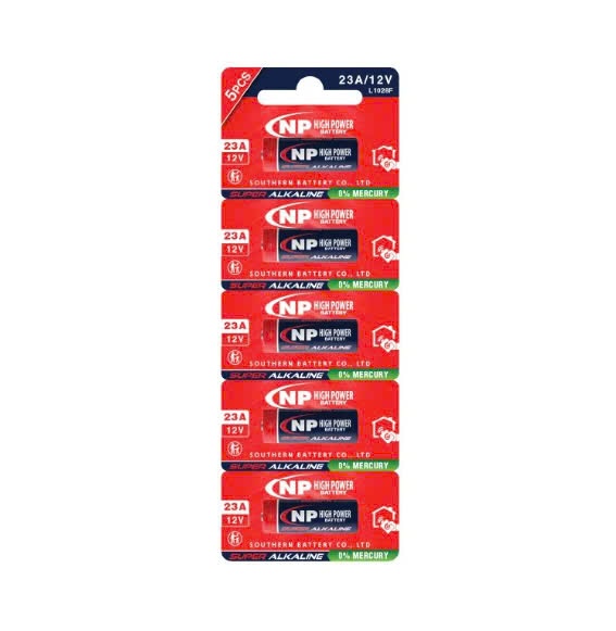 Pin 23A 12V NP Alkaline - Chính Hãng, Pin Cửa Cuốn, Rèm cửa tự động, Màn chiếu- Hàng chính hãng