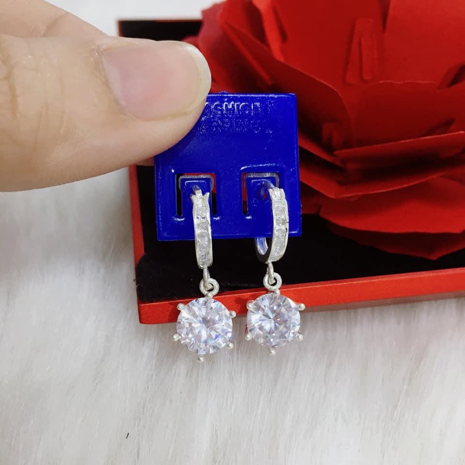 BÔNG TAI ĐÁ TRÒN VÒNG NHẪN MÃ BT0075235 -