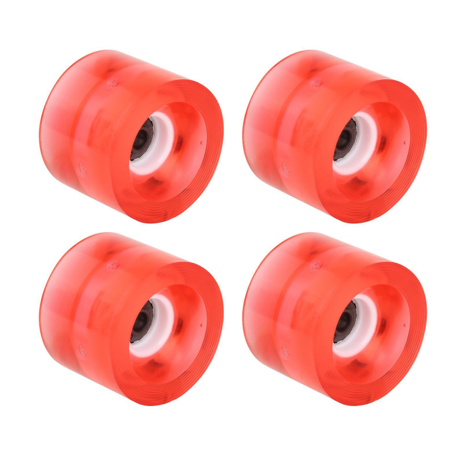4Pack Light up Skateboard Wheels Longboard Repair Maintenance Wheel Red