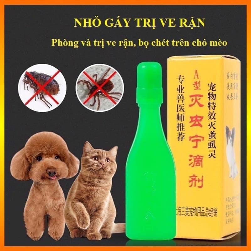 Nhỏ gáy trị ve rận cho chó mèo