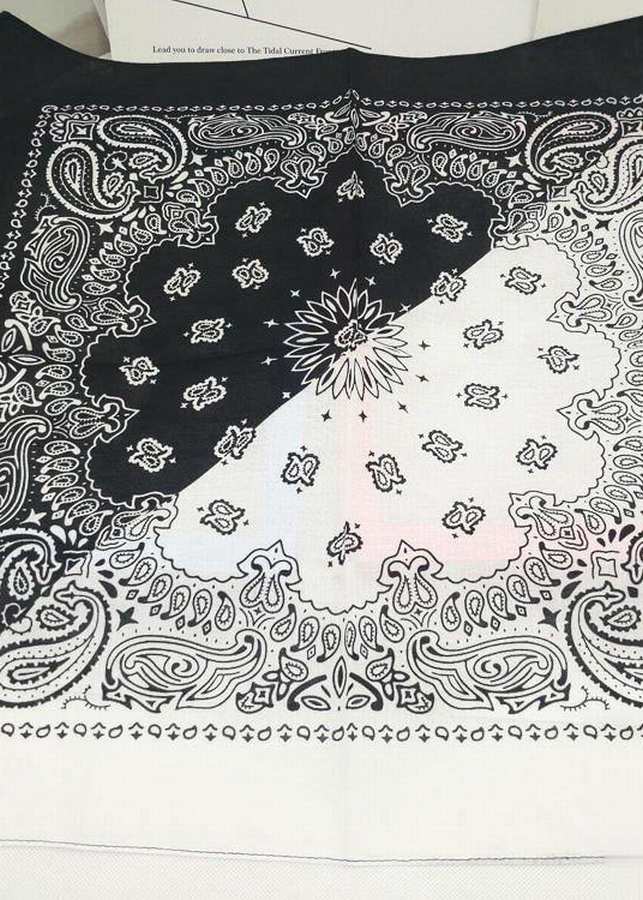 Khăn Bandana Màu Trắng Đen - Mã B011